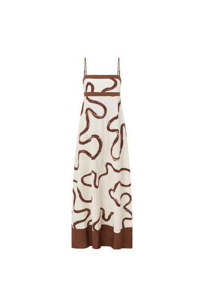 SAMPLE-Addy Dress - Marbled Mocha