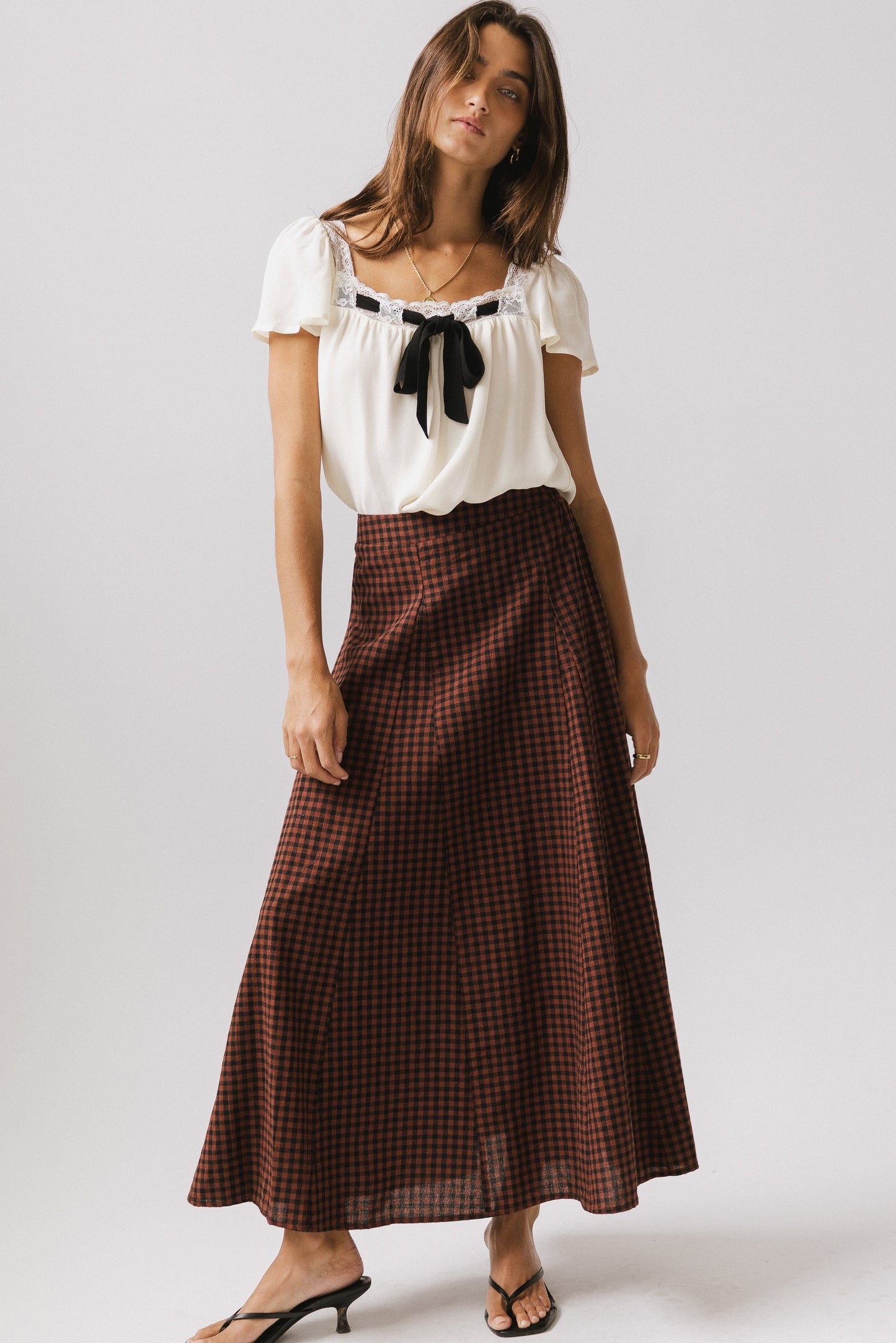 Cohen Bow Blouse in Off White - FINAL SALE