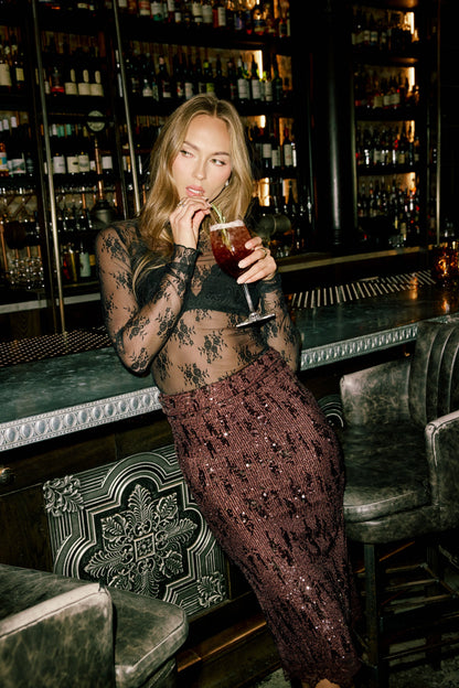 Drea Lace Layering Top in Black - FINAL SALE