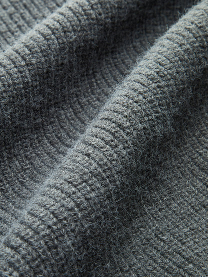 Contrast Trim Denim Panel Cardigan