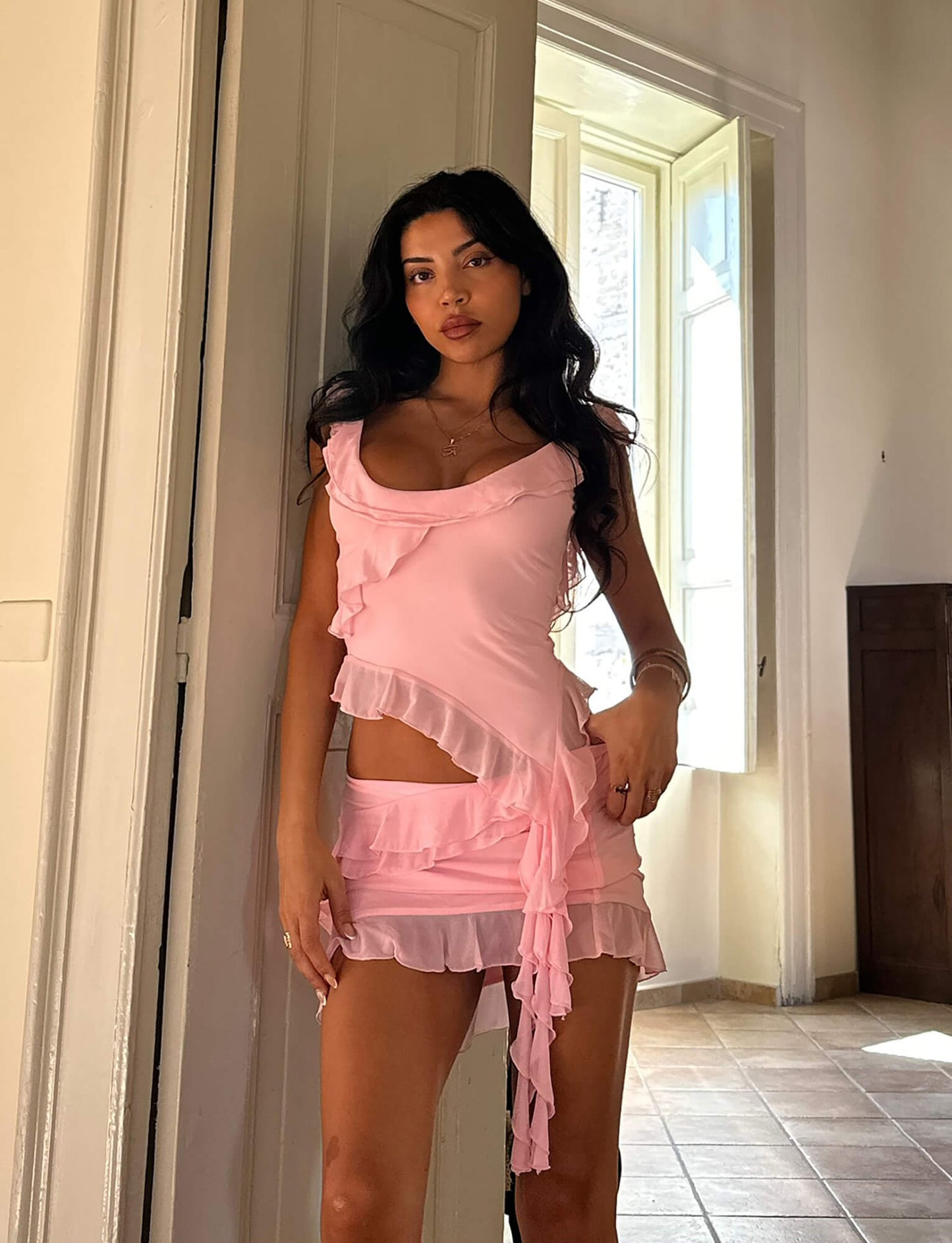 STORMI SKIRT - PINK : BABY PINK