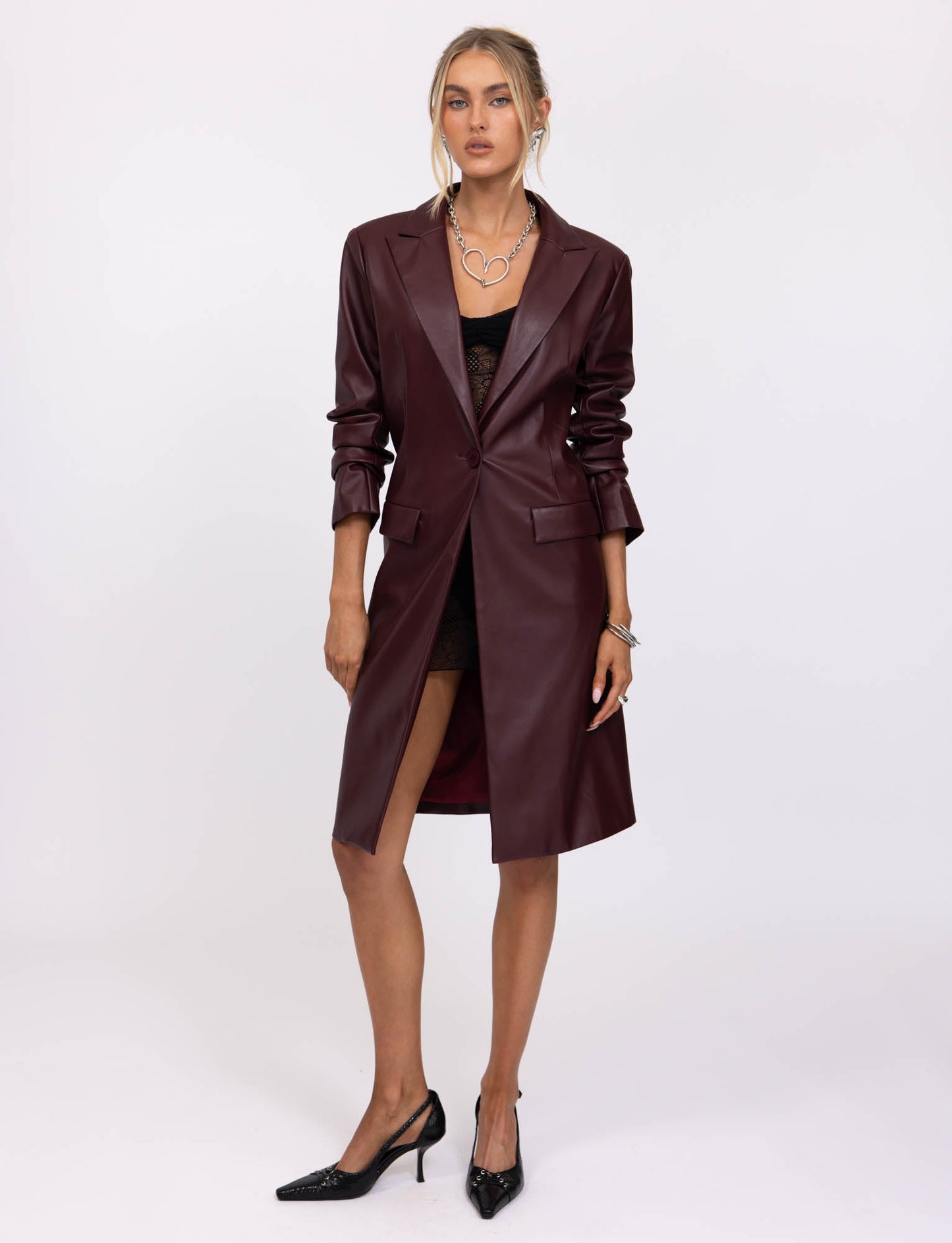LYON TRENCH COAT - RED : CHERRY RED
