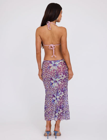 KELLAN SKIRT - PURPLE : BY POPPY LEOPARD