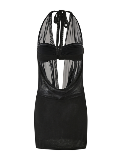 MAKENA TWO-PIECE DRESS - BLACK
