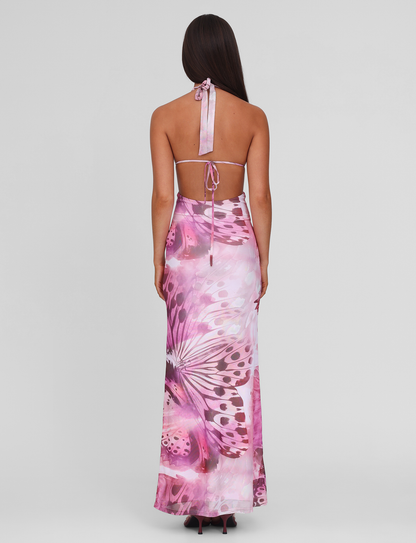 SOLEIL MAXI DRESS - MACRO BUTTERFLY