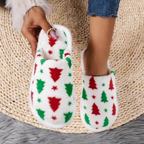 Christmas Warm Fuzzy Flat Slippers
